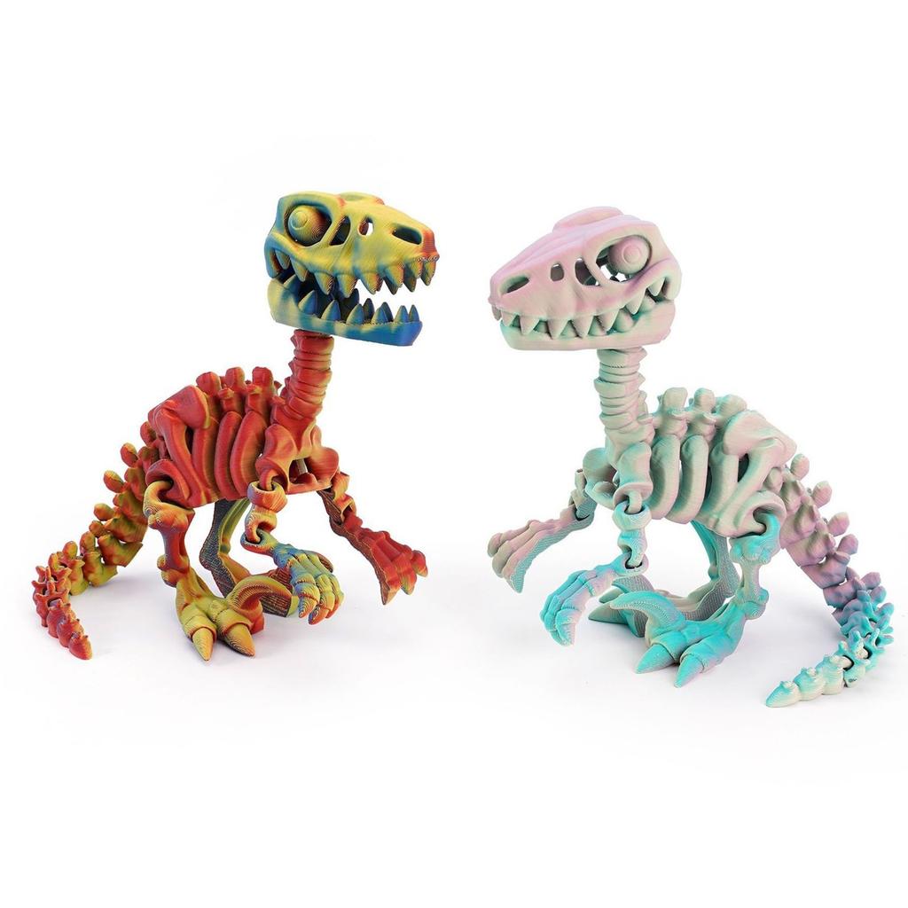 3D Printed Dragon Velociraptor Skeleton Ornament, Realistic Dragon, Fun And Trendy Printed Toy Dragon