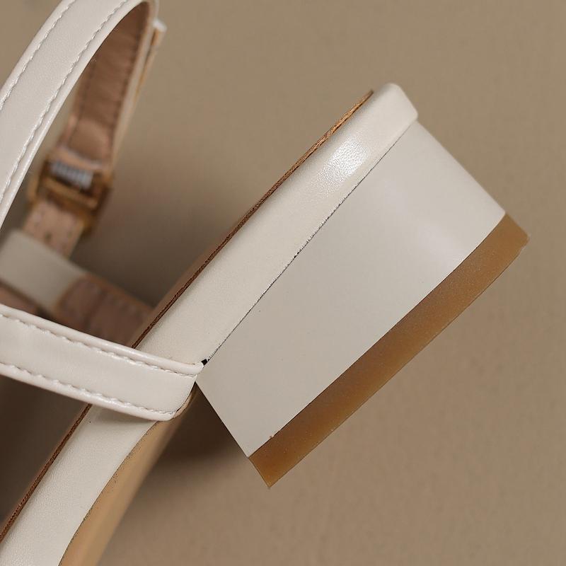 Fashion Women's new spring/summer square toe hollowed out mesh with metal elastic buckle, mid heel, oversized toe closure,M ü ller sands