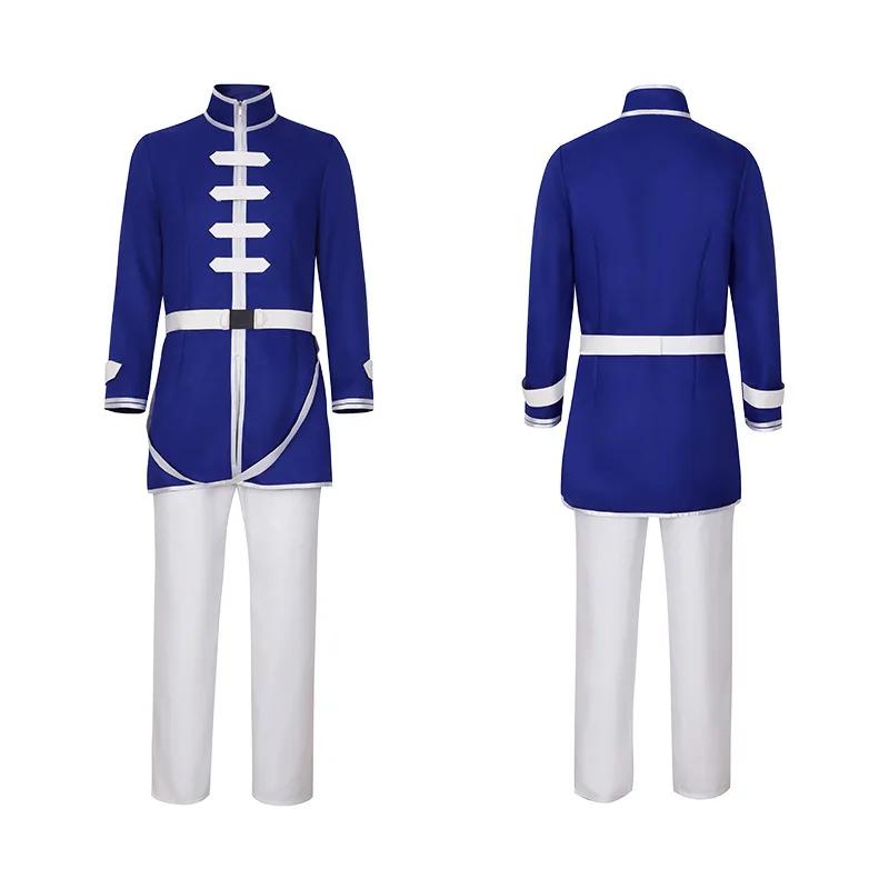 Costume Cosplay Anime Pour Enfants - Veste Bleue Manches Courtes + Gants - Taille 120-150 - Fêtes, Spectacles, Quotidien
