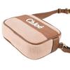 Chloe Cotton Corduroy Shoulder Bag with Pale Kids' Logo, C20273, Pink. [Brand Name] [Used]