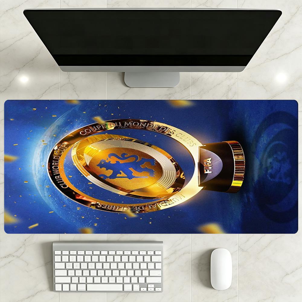 Chelsea Fc Football Player Large Mouse Pad Keyboard Pad Ultra-Long Desk Mat Non-Slip Rubber Base Computer Decor Item Office Use