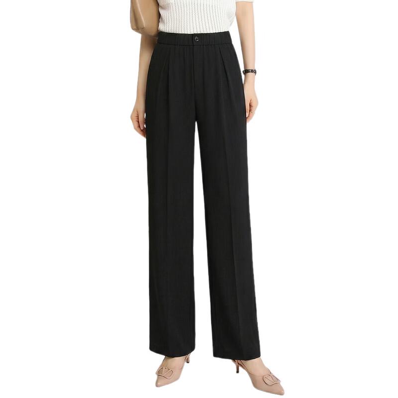 LANGSHA Women's High-Waist Wide-Leg Straight-Leg Pants