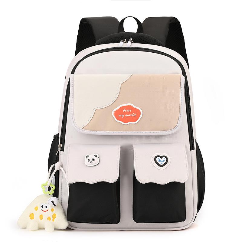 

School bag female cute high-value backpack cute school bag primary school commuting junior high school girls backpack чёрный
