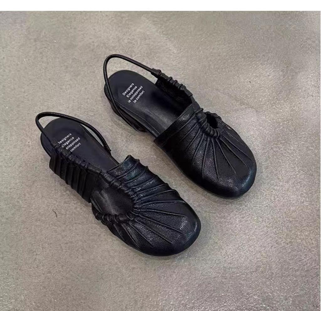 Women's Sandals Flats Designer Shoes Elegant Slingback Slippers Summer 2025 New Trend Slides Walking Dress Mujer De Zapatillas