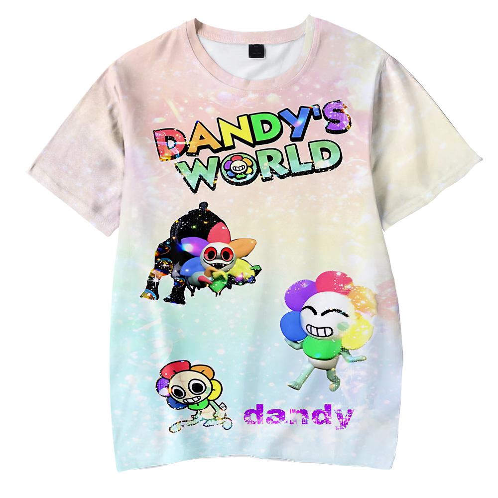 Dandy's World Anime Tričko Krátký rukáv Ležérní Nové Dámské Pánské Cosplay Kostým Módní Barevné Potisk Pohodlné Tričko