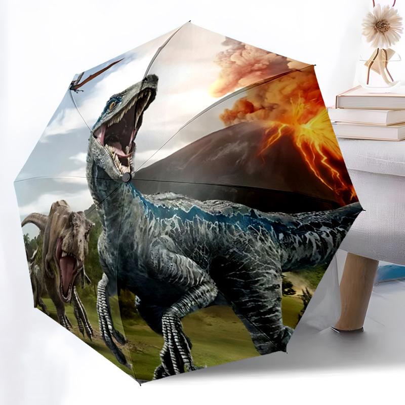 

1PC Dinosaur Volcano Automatic Open/Close, Durable Foldable Design, Fashionable Compact Umbrella for Outdoor Adventures, Daily Iron&8K