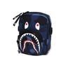 A Bathing Ape Shark Camouflage Fabric Crossbody Bag Men bags Dark-Blue Purple Red 0ZXBGM002901P