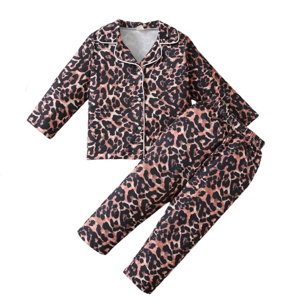 Kids' Casual Minimalist Loungewear Long-Sleeve Set