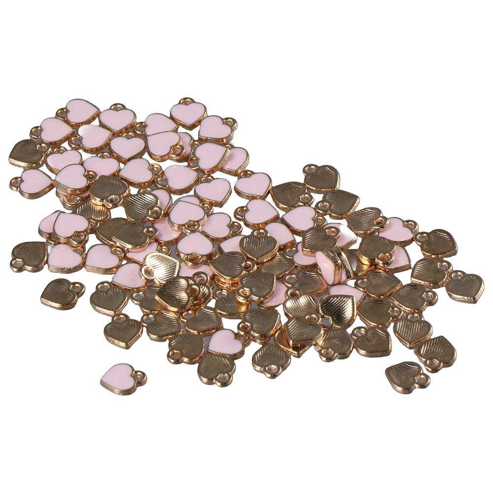 

Bracelet Heart Enamel Pendant Charms Heart Small Pendant Beads Pendant Charms Earring Making