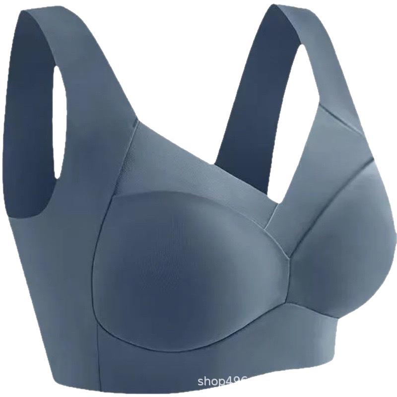 Ice Silk Plus Size Seamless Sports Bra - Anti-Sagging, Side Support, Sexy Bandeau