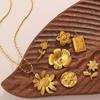 European & American Titanium Steel Rose Pendant - Creative DIY Necklace Accessory Collection
