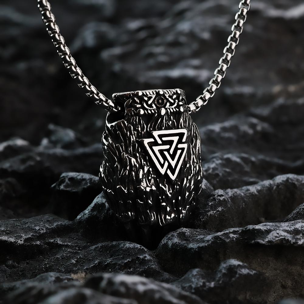 Rune Titanium Steel Pendant European and American Odin Pendant Men s Creative Hip Hop Stainless Steel Pendante