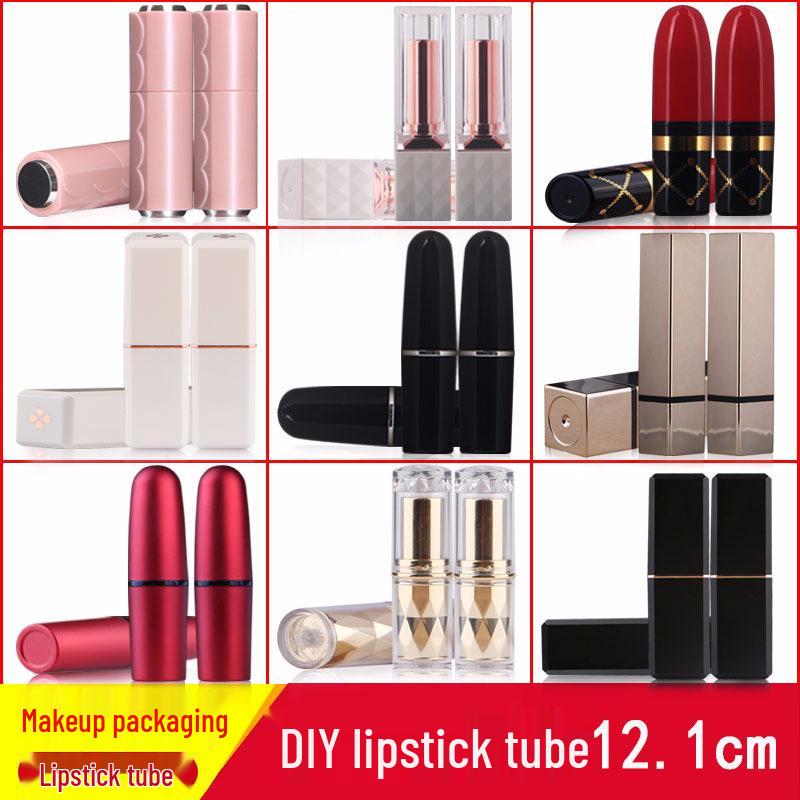 18 Premium DIY Lipstick Tubes - Empty Round/Square, 12.1mm Diameter Lipstick Mold