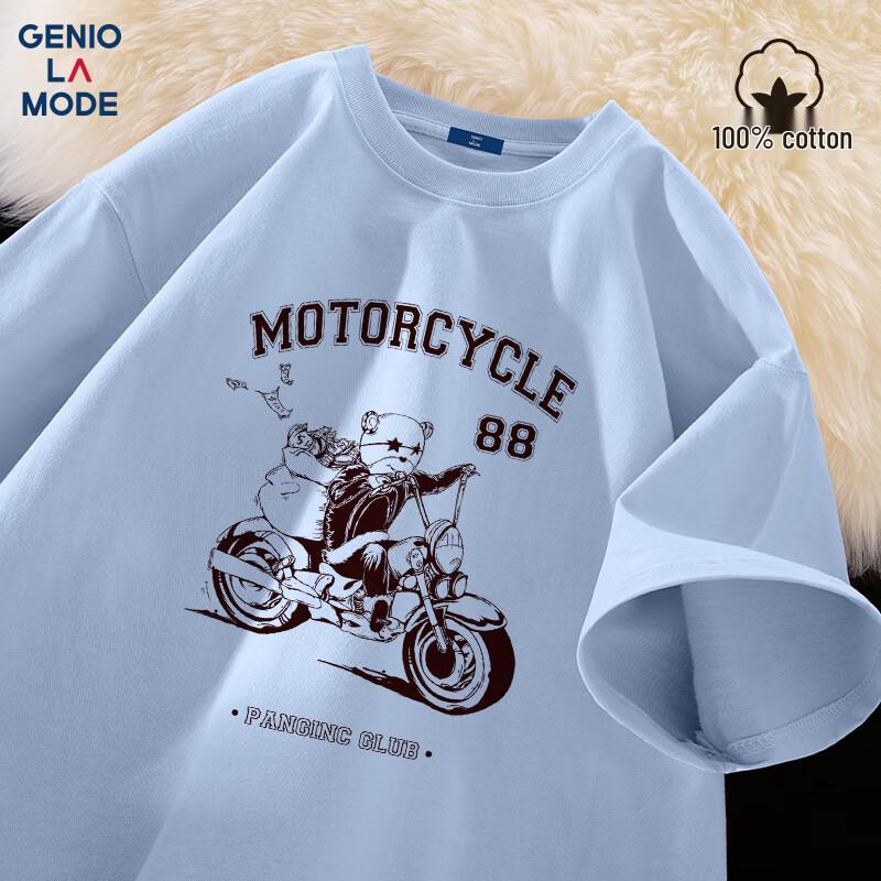 GENIOLAMODE Men s Cotton Casual Short Sleeve T-Shirt M