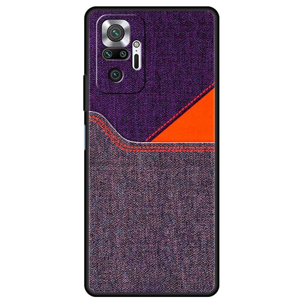 

Чехол для redmi 9 9a 10 8t 9c k40 для Xiaomi Redmi note 11 10 9 pro 11T Чехол 8pro 7 9S 9T Узор кошелька Джинсовая текстура Принт Redmi k40