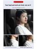 Genuine Leather Car Interior Set: Headrest & Lumbar Support Cushion