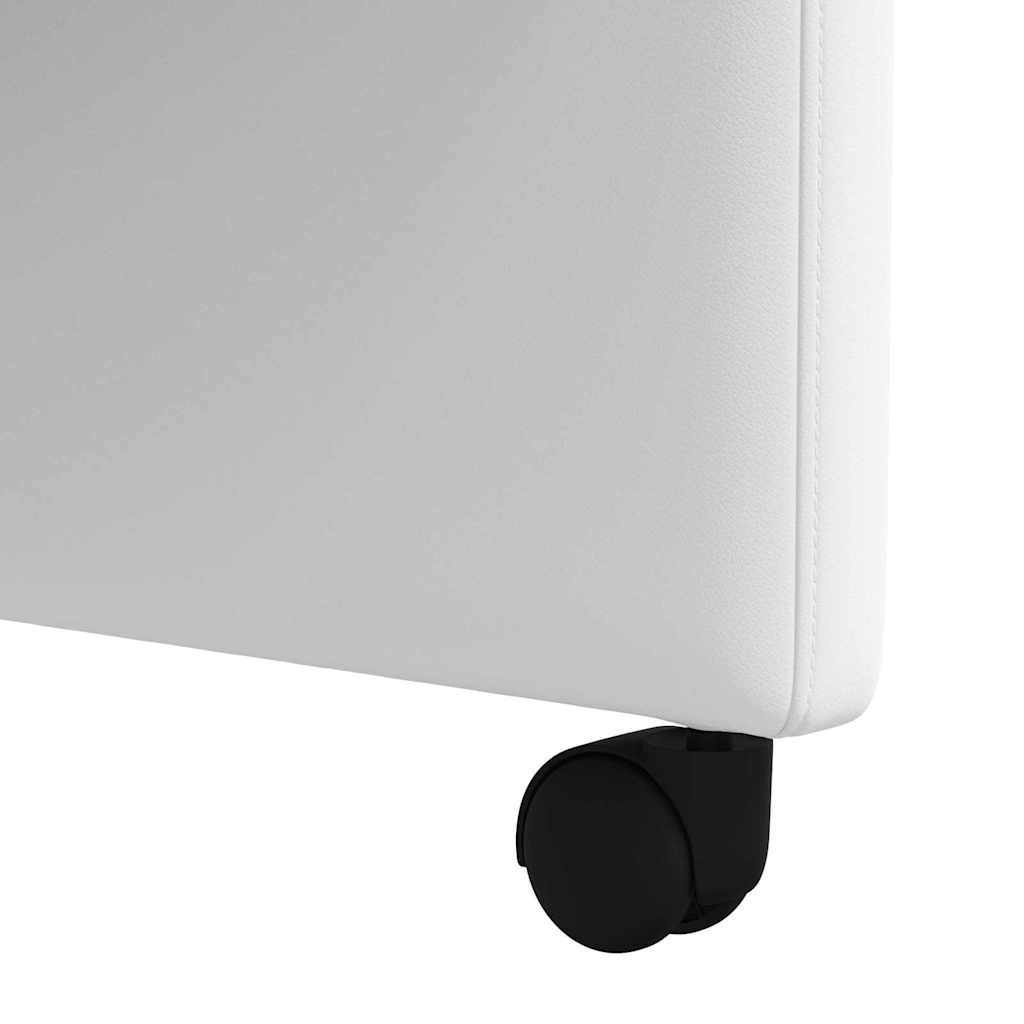 Dining Room Chairs with Casters 2 pcs White 58 x 65 x 98 cm