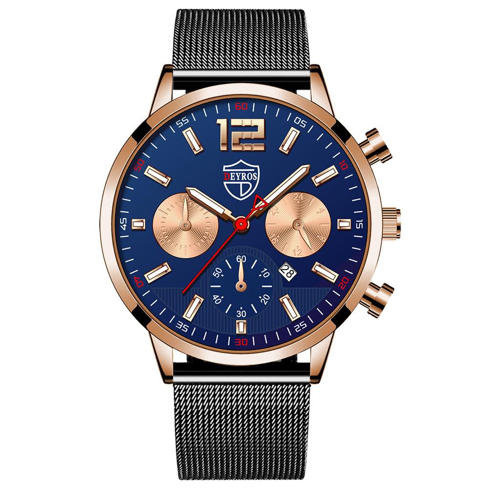 Stainless Steel Strap Luminous Calendar Men'S Watch Automatic Quartz Watch