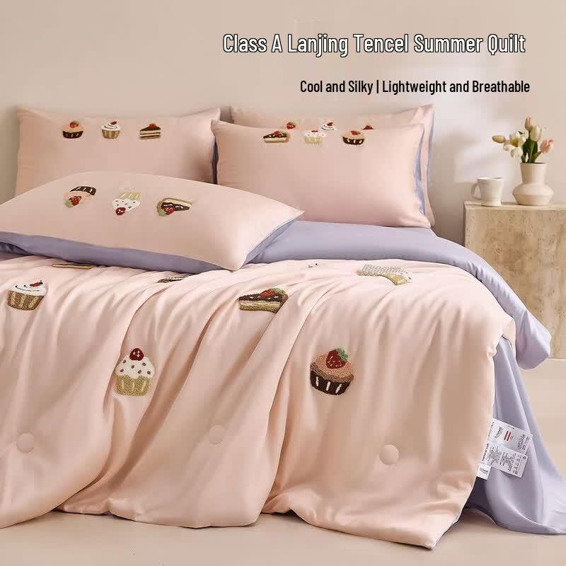 Yuanzhiwei Tencel Machine Washable Summer Quilt 180x220cm