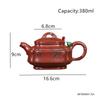 Chinese Yixing Purple Clay Teapot Large Capacity Beauty Tea Pot Handmade Bamboo Leaf Zisha Kettle Household Teaware Gifts 380ml