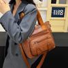 2025 Retro Soft Leather Mom Bag: Large Capacity Casual Tote and Crossbody