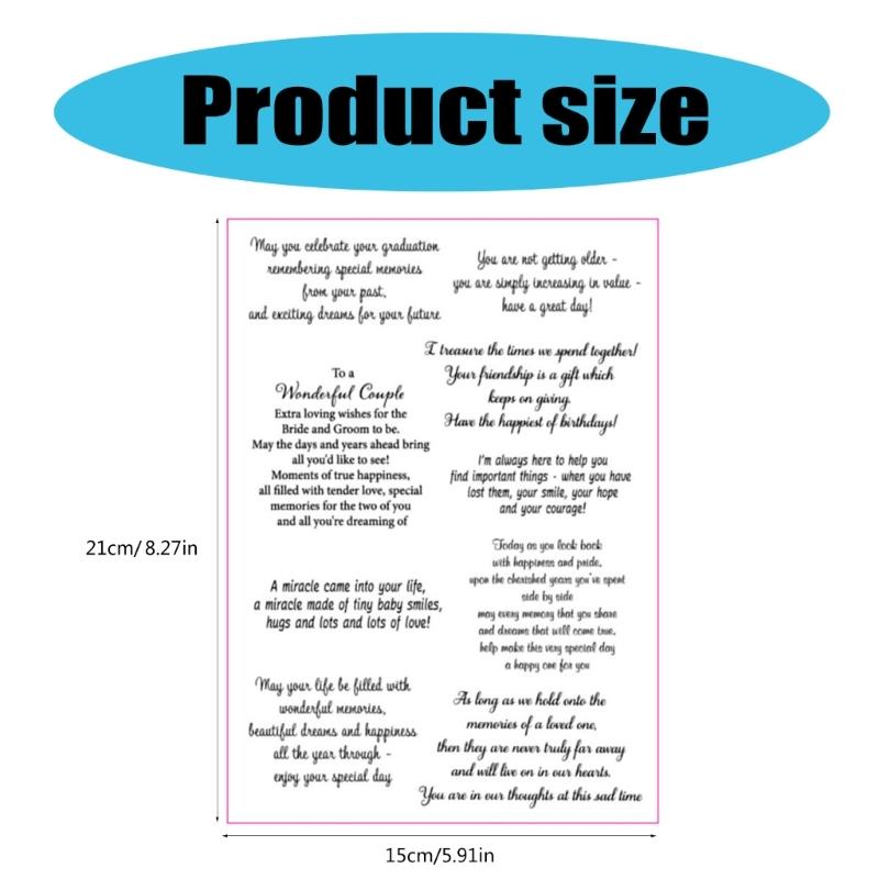 1Pc Clear Stamps 3D Scrapbooking Silicone Clear Stamp Seals Stamps Cards Making Photo Journal Album Decorations Stamps