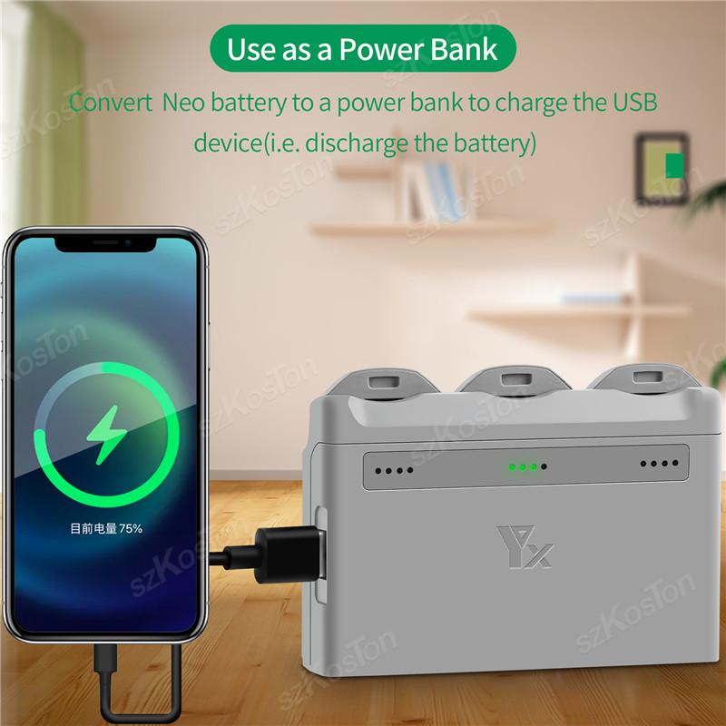 3-Way Charging Hub For DJI Neo Battery Intelligent Charger For DJI Neo Charging Butler Power Bank Drone Accessories