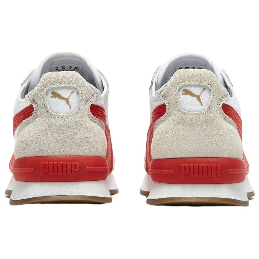 Puma R78 Wind Nylon Leather Casual Low-Top Sneakers Unisex Sneakers White Red 392901-05