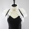 Fashion White Mesh Detachable Fake Collar Ruffle Tulle Shrug Scarf Decorative Collar Shoulder Wrap Stage Party Ornaments