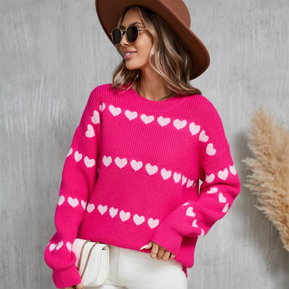 Damska jesienno-zimowa dzianina Love Fashion sweter pulower