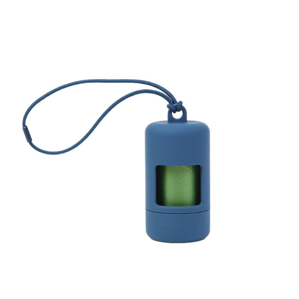 Plastic Cylinder Pet Garbage Bag Dispenser Solid Color Dog Waste Bags Holder For Dog Walking