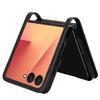 For Samsung Galaxy Z Flip7 5G Case Retro Texture Leather+PC Phone Cover with Card Slot
