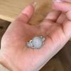 Creative Idea Silver 925 Diamond Studded Sparkling Strap Ring Retro Charms Exquisite Oval Wide Rings for Women Wedding Jewelry