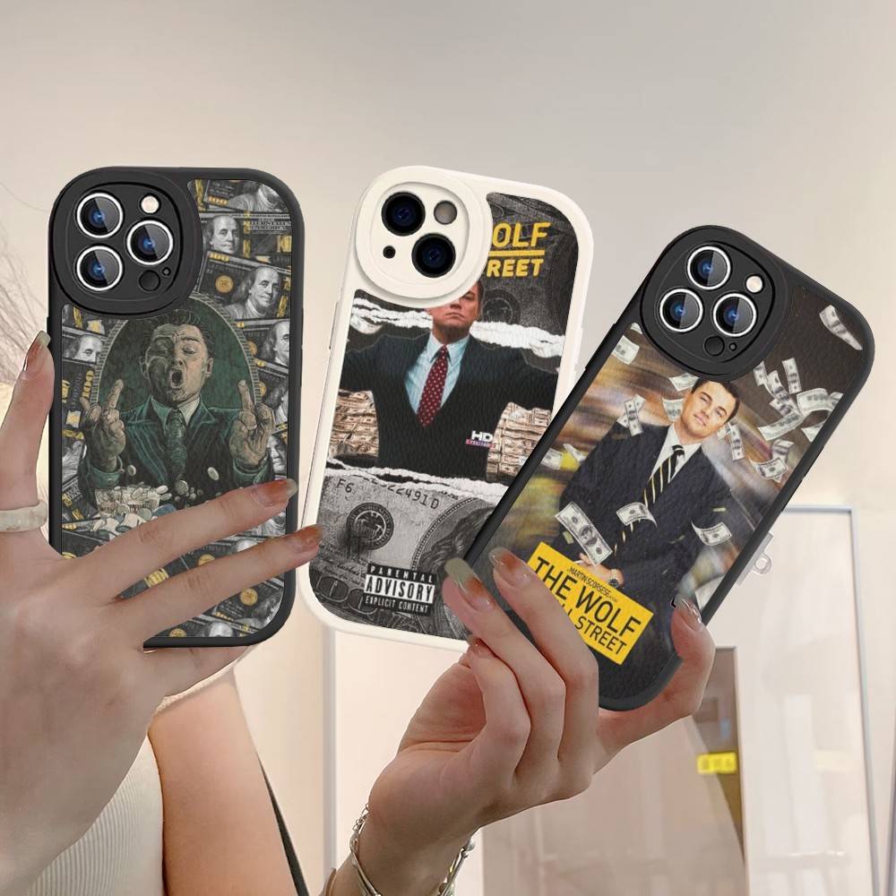 Classic Movie W-Wolf Of W-Wall S-Street Leather Phone Case For IPhone 16 15 14 17 Pro Max 11 12 Mini Plus Soft Shell