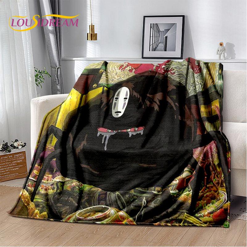Spirited Away Cartoon Anime Soft Plush Blanket,Flannel Blanket Throw Blanket for Living Room Bedroom Bed Sofa Picnic Cover Kids