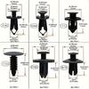 190pcs Car Retainer Clips 6 Size Plastic Fasteners Kit Auto Trim Panel Clip Mixed Car Body Bumper Rivet/Replacement push pin
