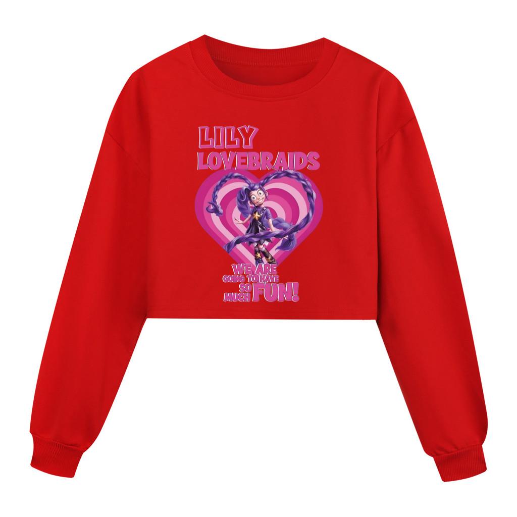 5580 Children Girls Lily Lovebraids Printed Outerwear Long Sleeves Sweatshirt
