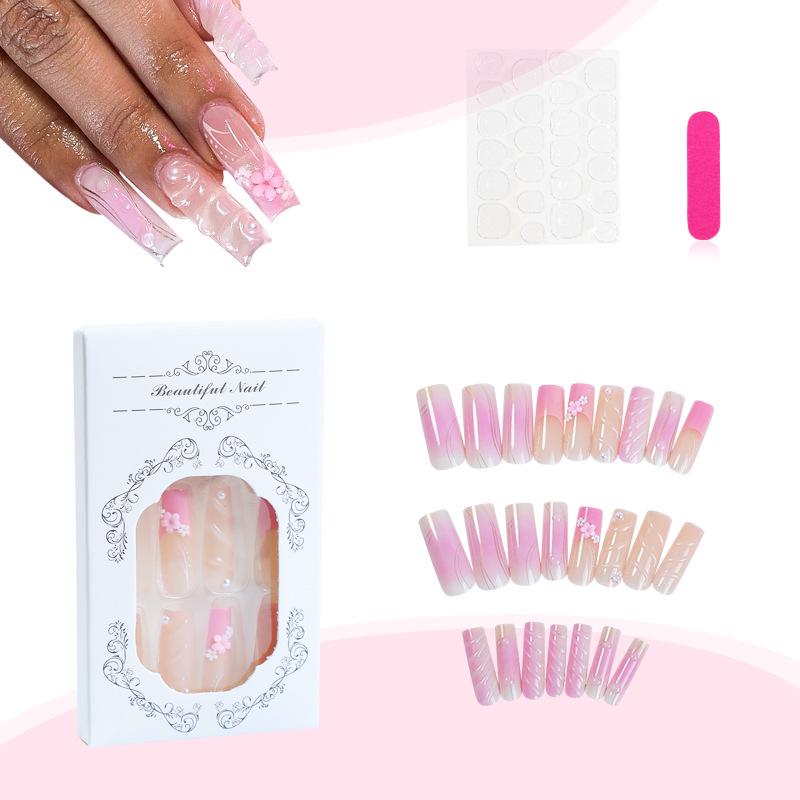 

European & American Style 3D Gradient Handmade Press-On Nail Tips