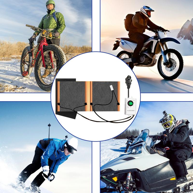 48V Universal Motorcycle Heated Hand Grips Waterproof Thermal E-bike  Handlebar Heater Warmer Kit Motorcycle Accessories