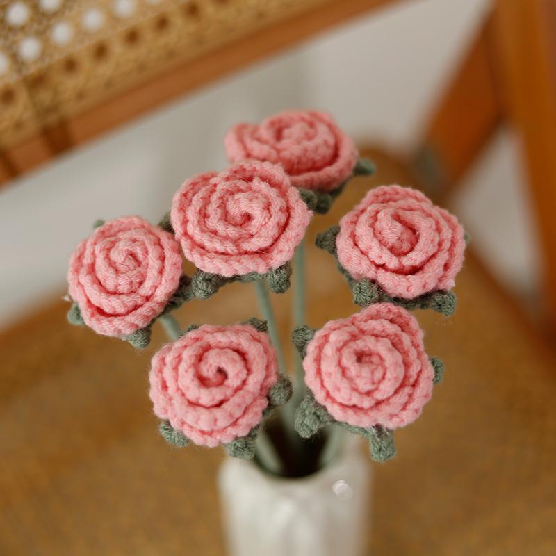 Girasol Crochet Ramo Flor de Hilo - Regalo Hecho a Mano para el Día del Maestro