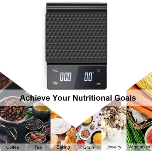 Gywjioy Coffee Scale with Timer, 3kg/0.1g High Precision, Drip Espresso Scale, Backlit LED Display (Japanese Instruction Manual Included)