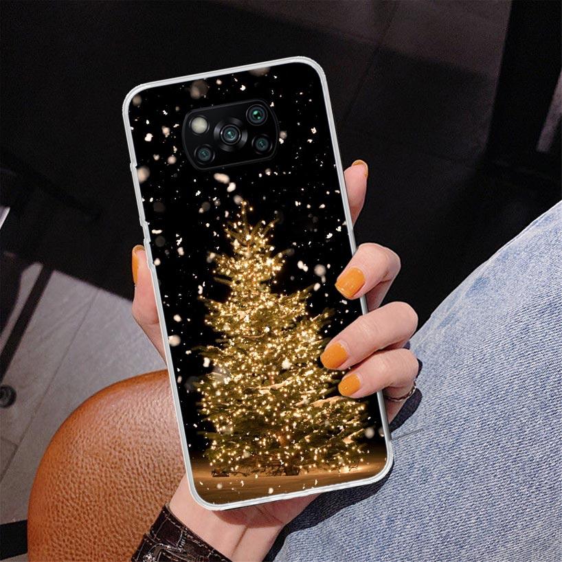 Frohe Weihnachten Baum Schnee Handyhülle Für Xiaomi Poco X7 X6 X5 Pro F7 Ultra Redmi 15C 15 13C 13 12C 12 10 10A 10C 9 9A 9C 9T Hülle
