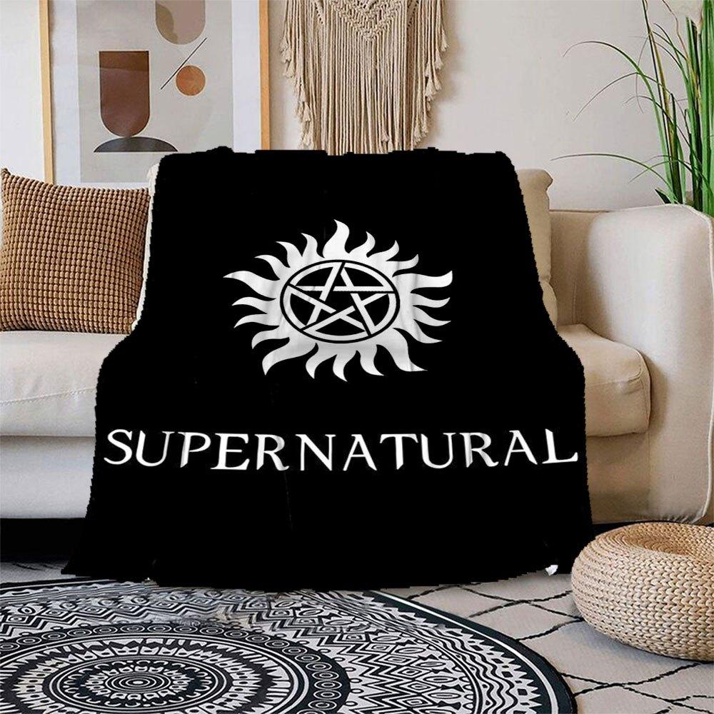 

Supernatural Anti-Possession Symbol Poster PrintBlanket Flannel Throw Blanket for Sofa, Bed, Travel, Camping, Office, Couch, Chair, And Bed 150x180cm