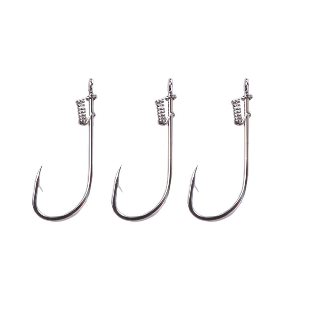 Single Hook Fishing Fixed Hooks Carbon Steel Barbed Fishhook Live Shrimp Fishing Hooks  Live Bait