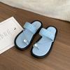 Fashion Beige Heeled Sandals Shoes House Slippers Platform Slides Slipers Women Black Rubber Flat 2025 Shoes Woman 2025 Slippers Flat Pa