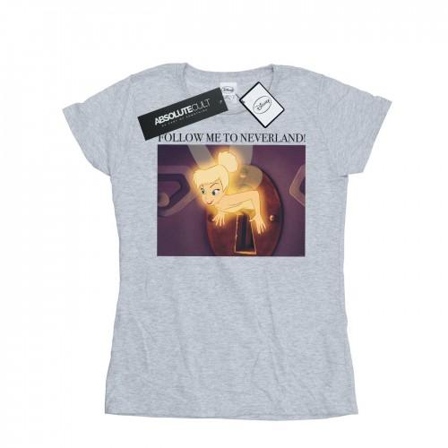 

Disney Womens/Ladies Tinker Bell Follow Me Cotton T-Shirt XXL білий