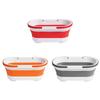 Plastic Camping Bucket with Handle Rectangular Handy Basket Large Capacity Multifunctional Household Cleaning Bathroom Accessory