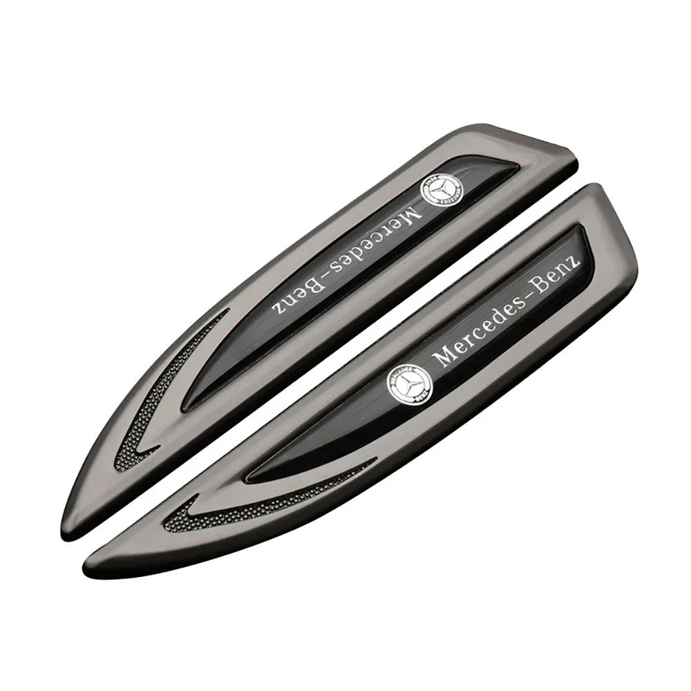 2 Pieces of Metal Logo Stickers for Side Fender Body of Automobile Modeling for Mercedes-Benz Amg W213 X253 X205 GLC/GLE.