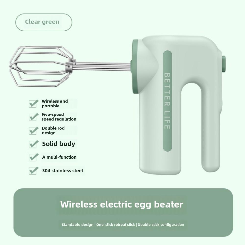 Wireless Electric Egg Beater Household Mini Cream Automatic Beater Baking Handheld Charged Mixing Machine