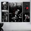 1pc Simple Skull Love Married In Love Poster Stickers Art Wall Murals Decor Game Room Decor Gifts Kawaii HD Painting Cat Cars